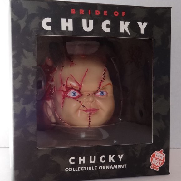 Holiday Horrors Bride of Chucky Head Ornamen - Picture 1 of 1